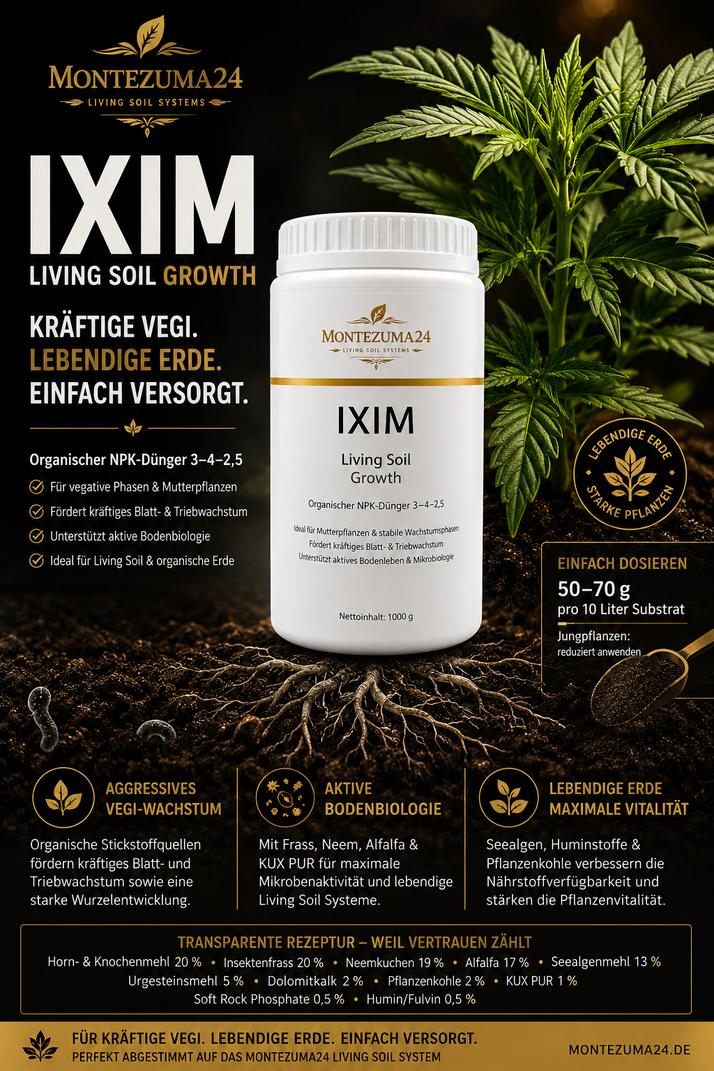 IXIM Living Soil Dünger für Wachstum | MONTEZUMA24