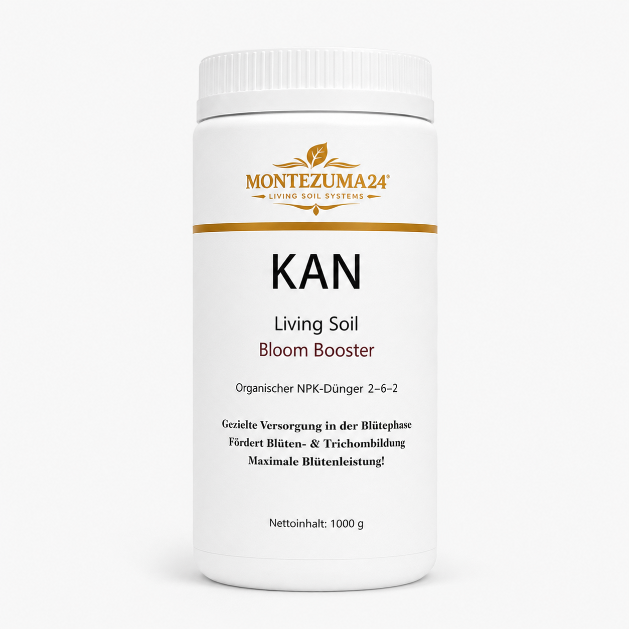 KAN Living Soil Bloom Booster von MONTEZUMA24, organischer NPK-Dünger 2-6-2 für die gezielte Versorgung in der Blütephase