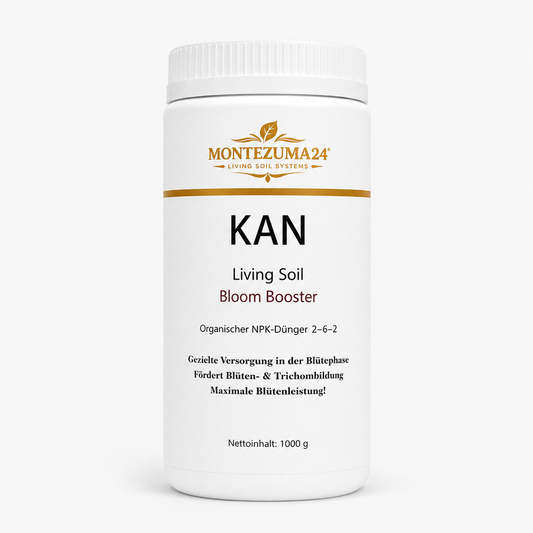KAN Living Soil Bloom Booster von MONTEZUMA24, organischer NPK-Dünger 2-6-2 für die gezielte Versorgung in der Blütephase